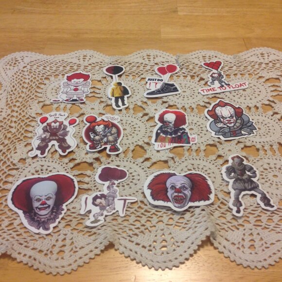 Scary Clowns IT Stickers for computers, laptops, lockers, luggage - Picture 1 of 6